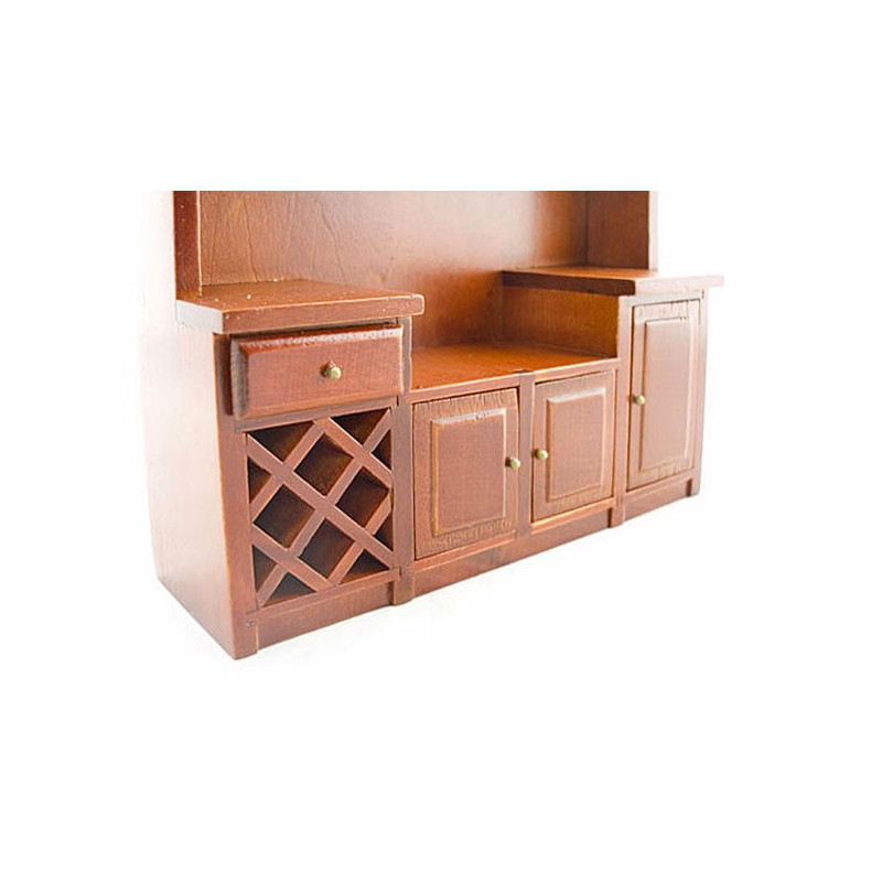 kitchen vintage walnut wood cabinet dollhouse furniture kitchen vintage walnut wood cabinet dollhouse furniture