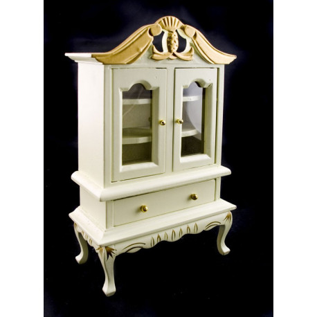 Pearl Queen Anne Leg Bookcase Dollhouse Furniture White Pearl Queen Anne Leg Bookcase Dollhouse Furniture