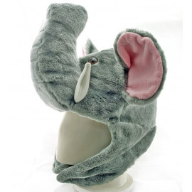Elephant Plush Mascot Fancy Dress Costume Mask Hat Cap