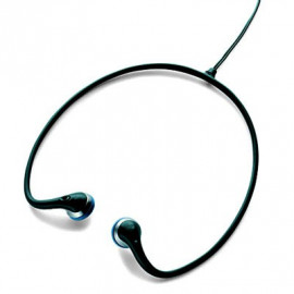Black 3.5mm Earbuds Sports Behind The Neck Headphones