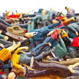 LotSet 100 Standing Mixed People Figure Painted War RR Train Model 1:50 O Scale