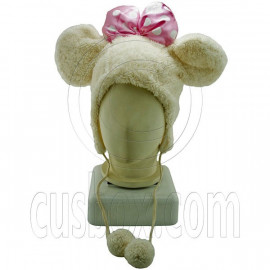 White Mickey Big Bow Butterfly Mascot Plush Costume Halloween Party Hat Cap Mask