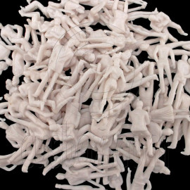 LotSet 100 White Unpainted People Passengers Figure RR Train Model 1:50 O Scale