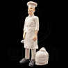 Restaurant Cooking Chef People Figure Painted War RR Train Model 1:30 G Scale