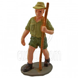 Explorer Discovery Adventurer Man Figure Painted War Train Model 1:30 G Scale