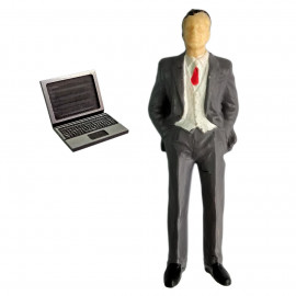 Computer Laptop for Train Model G Scale 1:24 1:25 Scale Miniature Diorama