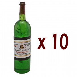 Lot/Set 10 Green Wine Bottle 1:6 Barbie Blythe Doll's House Dollhouse Miniature