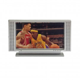 Silver Slim TV PC Monitor 16:9 1:12 1:24 Scale Doll's House Dollhouse Miniature